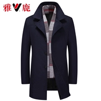 Áo len mùa thu Yalu mùa thu cộng với nhung nam giới trẻ trung và trung niên trong phần dài của áo len tự trồng shop áo khoác nam
