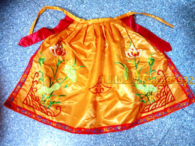 Embroidery 6 to 12 inch yellow lotus Buddha clothes] God cloak Buddha robe dragon robe embroidery Buddha statue supplies