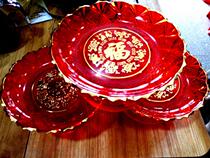 Buddhist household products Buddha hall supplies Plastic crystal glue Fruit plate Fruit plate Fruit plate for cup Buddha supplies