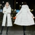 Áo chống đông mùa mới áo cotton nữ chất béo mm cộng với phân XL trên quần áo cotton dài 200 kg áo khoác cotton mẫu áo phao nữ đẹp 2020 Cộng với kích thước quần áo