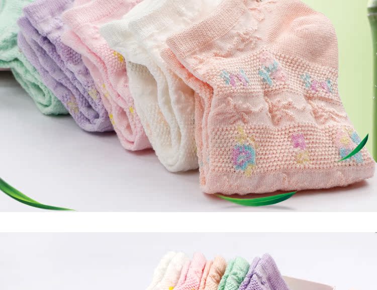 Mùa hè sợi tre vớ nữ khử mùi cotton mỏng mồ hôi thấm thở thấp để giúp ngắn vớ kẹo màu tre than vớ sợi phụ nữ