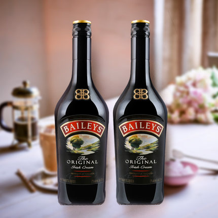 香醇奶油+巧克力+威士忌制成！750ml*2瓶 爱尔兰百利甜酒 baileys 原味