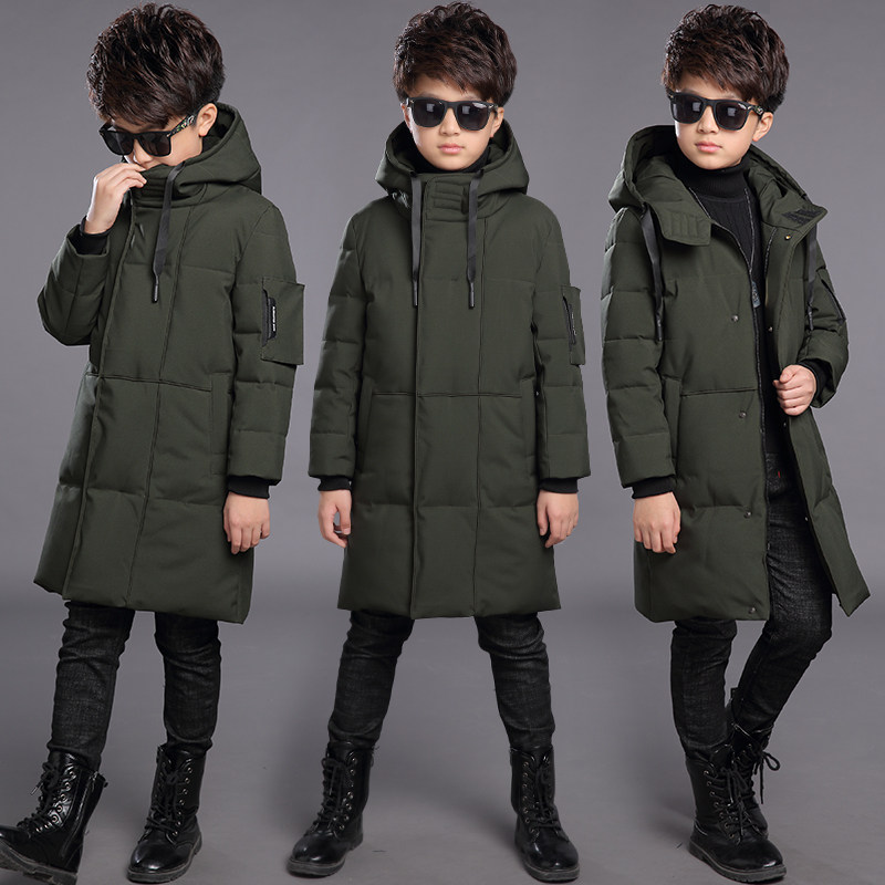 Children's clothing boys' cotton-padded clothes 2020 new winter clothes for big boys and medium-length cotton-padded jackets and down padded clothes thickened children's coats