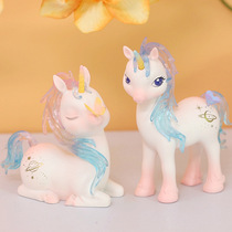 Dream transparent Nordic unicorn car ornaments resin crafts birthday gift cake baking ornaments