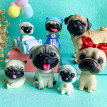 Brother exquisite cute little puppy dog shape ornaments shaking head cake car decoration birthday gift