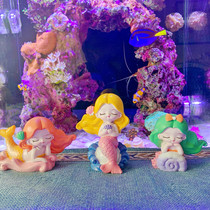 Cute pink girl heart ocean heart beauty girl blind box resin ornaments girl childrens birthday gift