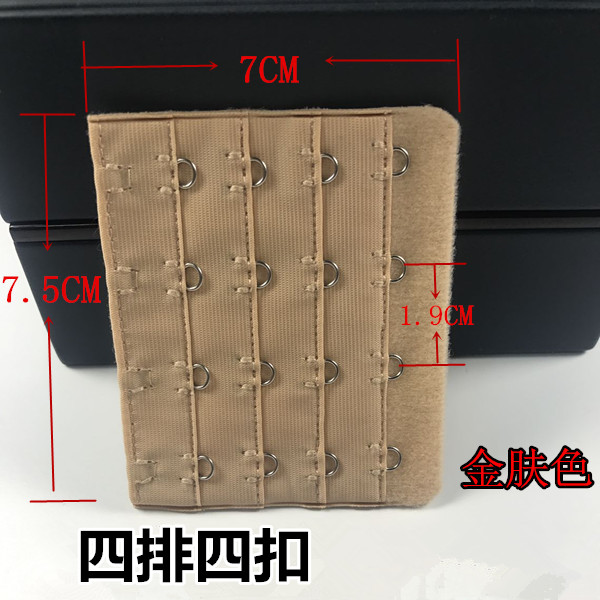 Đồ lót cộng với khóa áo ngực mở rộng khóa 4 khóa bốn hàng bốn khóa dài khóa cộng với phụ kiện băng thông móc miếng nới áo ngực bản 3 móc