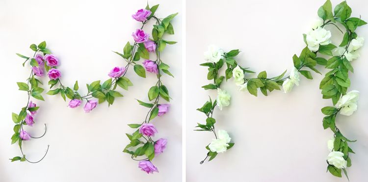 Điều hòa không khí ống tắc mô phỏng hoa hồng mây trang trí bọc nhựa cây nho lá sưởi ấm ống cống trang trí ống - Hoa nhân tạo / Cây / Trái cây hoa giả để phòng khách