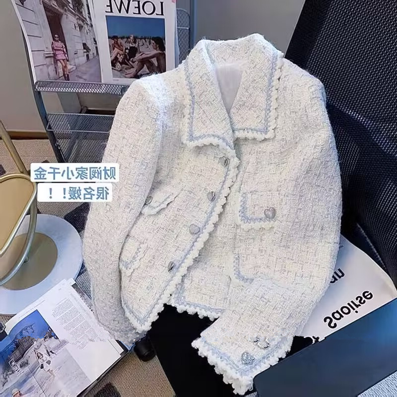 2023 Autumn New French Design Style Versatile Slimming Short Tweed Jacket for Women
