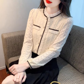 Plus size women's lace tops lace bottoming shirts