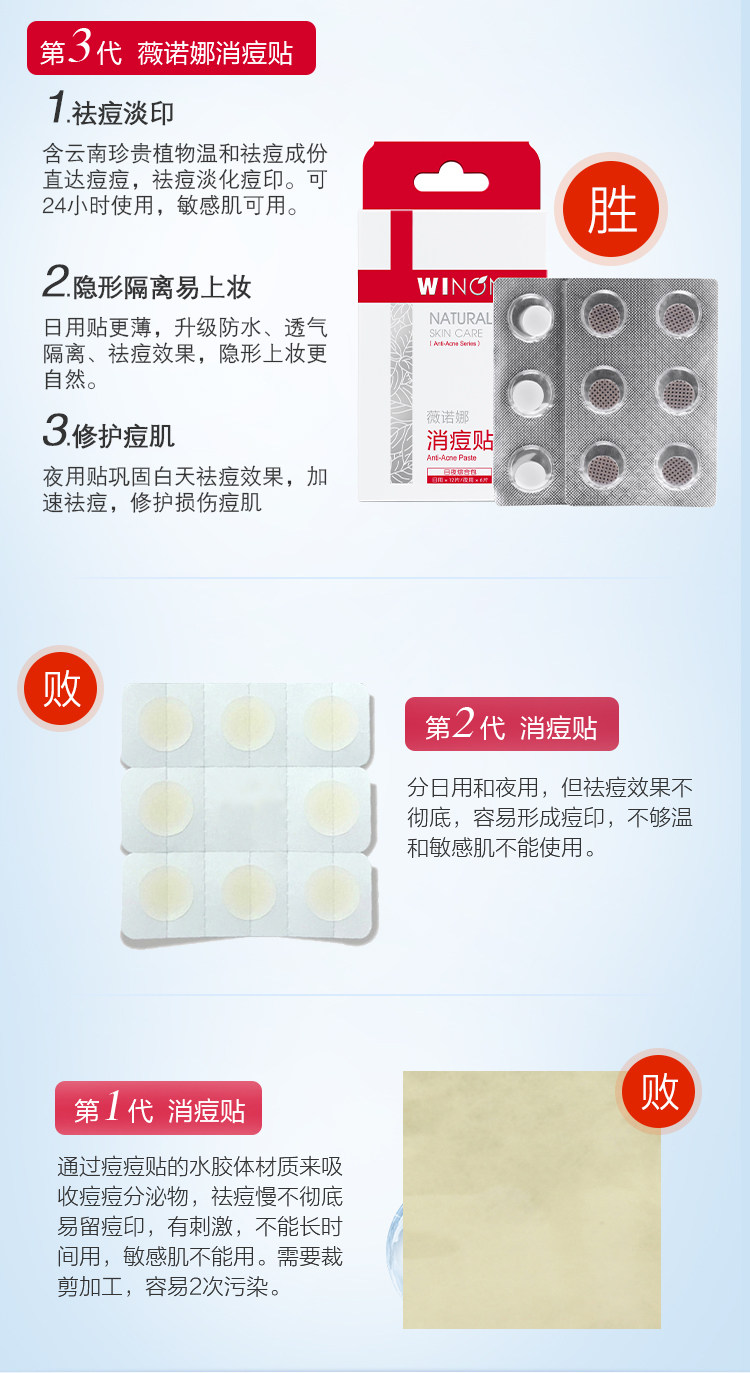 薇诺娜 隐形祛痘贴 18片 图3