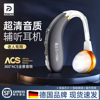 Bone Conduction Hearing Aid Headphones for the Elderly, Genuine Product for the Deaf, Behind-The-Ear Rechargeable Wireless Invisible Device for Seniors