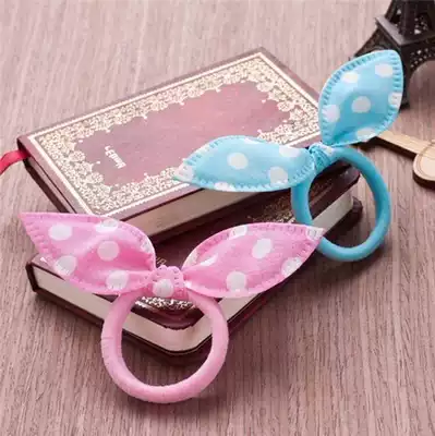  (50 packs are optional)Rabbit ears hair ring Korean headdress hair ring Children's female head flower hair band bow 