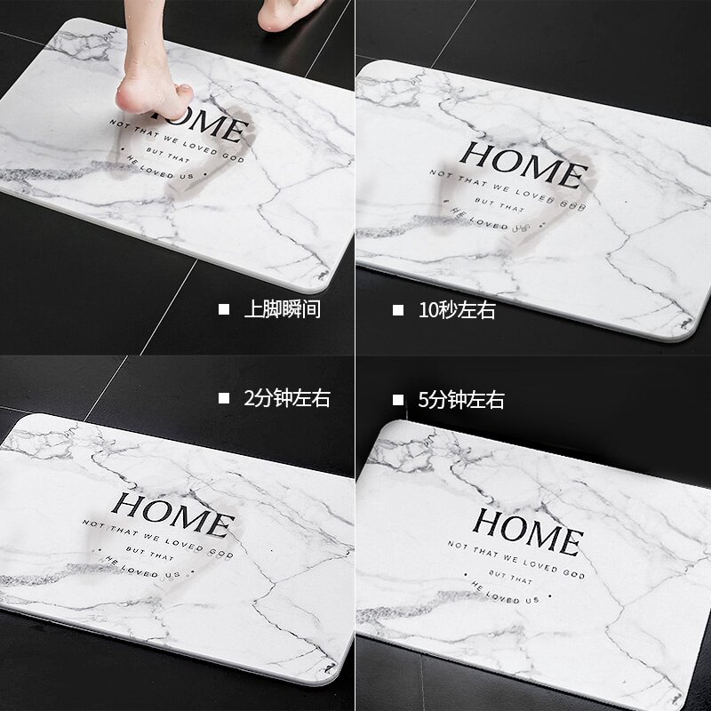  Enter the door Bathroom door Household plastic mat mat Bedroom doormat absorption play water Silicone water absorption quick-drying diatom mud 