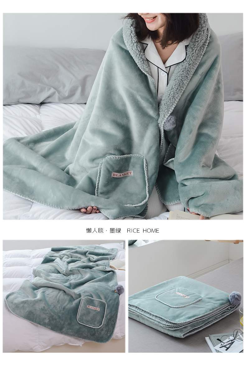 pháp luật thời trang Corsa Bắc Âu Levin cashmere chăn cashmere chăn giản dị đơn giản nap đúp mặt chăn lười biếng thảm - Ném / Chăn chăn lông cừu