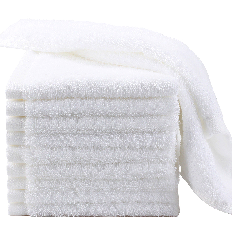 5 10 hotel hotel dining room pure cotton face wash square towel thick absorbent cotton square towel white 30*30