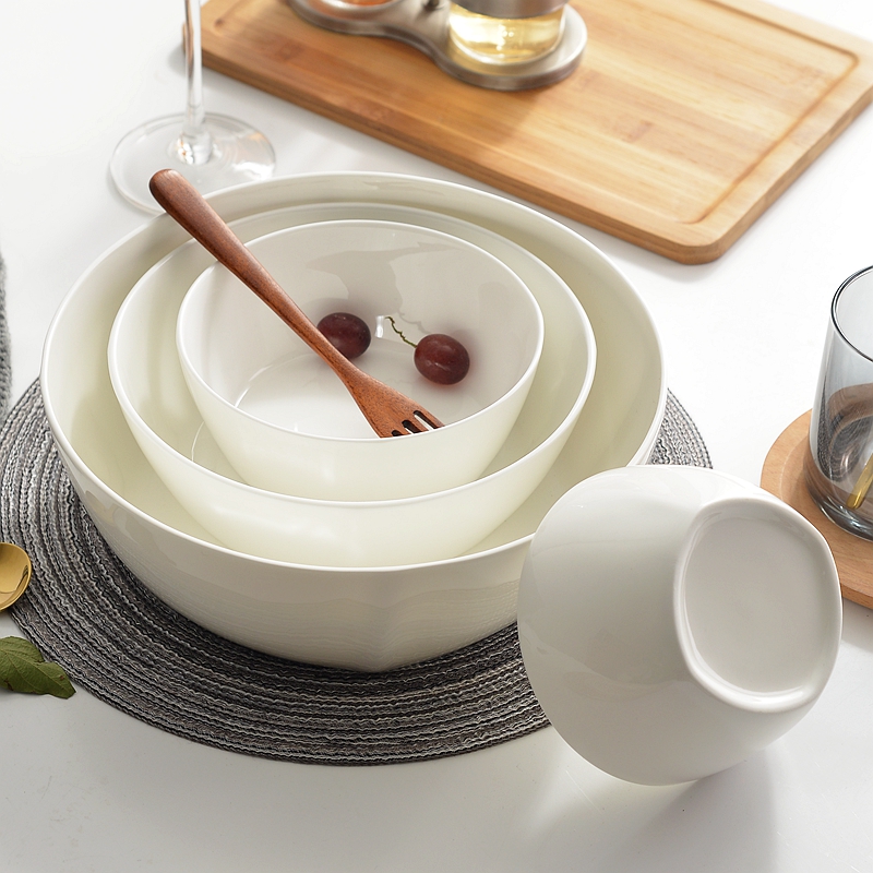 White bowls home outfit microwave oven is special ipads China mercifully rainbow such as bowl to eat bowl bowl of soup bowl ceramic bowl, small bowl