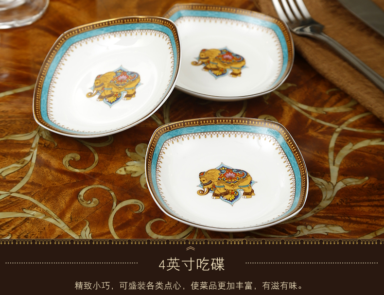 The dishes suit ipads porcelain tableware ceramics from The dishes home plate portfolio Bangkok amorous feelings of European - style bowl chopsticks sets