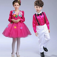 Ngày thiếu nhi Trẻ em Quần yếm Trang phục Học sinh Tiểu học và Trung học Học sinh Hợp xướng Đàn ông và Phụ nữ Recital Show Host Dress chân váy trẻ em