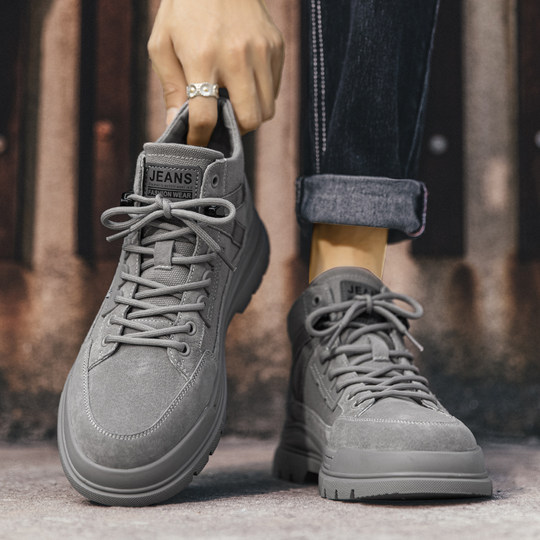 Martin Boots Men's 2026 New Spring High-End Casual Leather Shoes High-Top Retro Workwear Genuine Leather British Short Boots