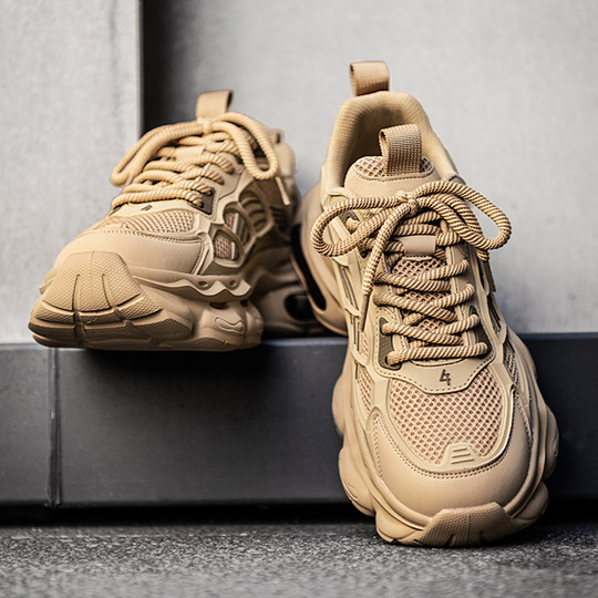 Men's Shoes Spring 2026 New Teen Trendy Brand Casual Running Sports Internet Celebrity Popular Thick-soled Heightening Daddy Shoes