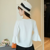 Новая шикарная шифоновая рубашка для женщин в корейском стиле летний корейский стиль мягкая супер -феи сладкая свежая свежая удобная короткие рукава