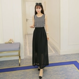 Майка топ, шифоновая футболка без рукавов, 2018, в корейском стиле