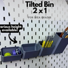 6 specifications of tilting storage boxes available in multiple colors, suitable for IKEA SKADIS hole board accessories