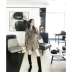 Han Yujia mùa thu đông 2018 mới Hồng Kông hương vị retro chic dài đoạn lưới thắt eo phù hợp với áo khoác nữ thủy triều quần áo nữ mùa hè đẹp Business Suit