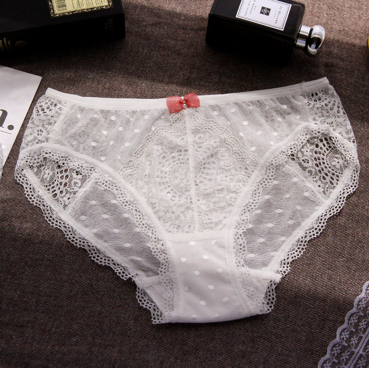 Bong bóng bưởi Dễ thương polka Dot Ren hình tam giác eo thấp Kích thước lớn Đồ lót nữ 111 shop đồ lót đẹp
