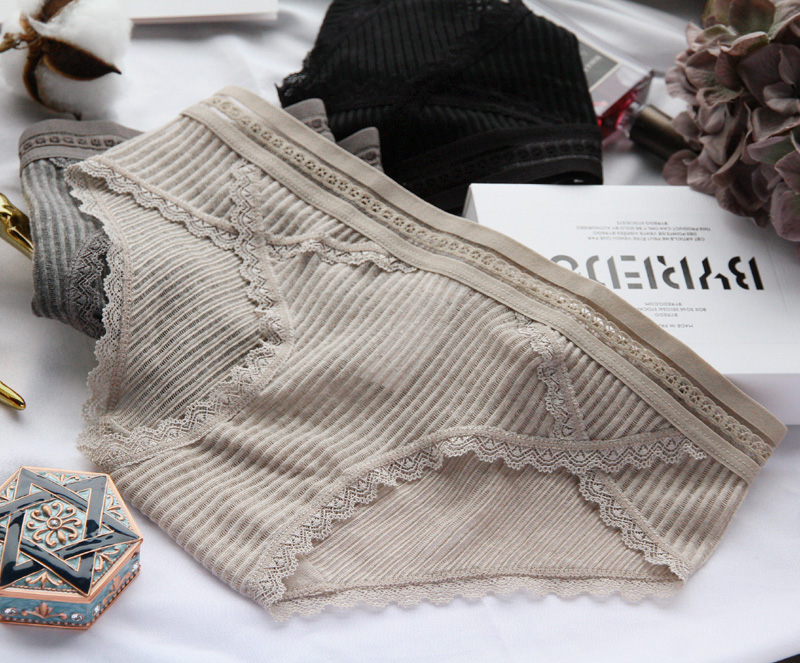 Đinh hương lanh openwork ren eo lưới thoáng khí cotton tam giác eo thấp đồ lót nữ 122 quần lót lọt khe xuyên thấu