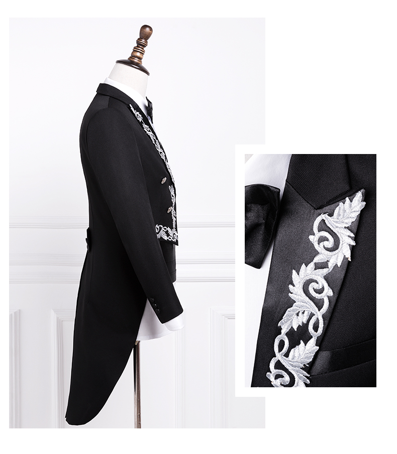 Tuxedo nam tự tu sân khấu nhạc trưởng trang phục người lớn ca sĩ chủ trang phục phù hợp với trang phục nam blazer nam