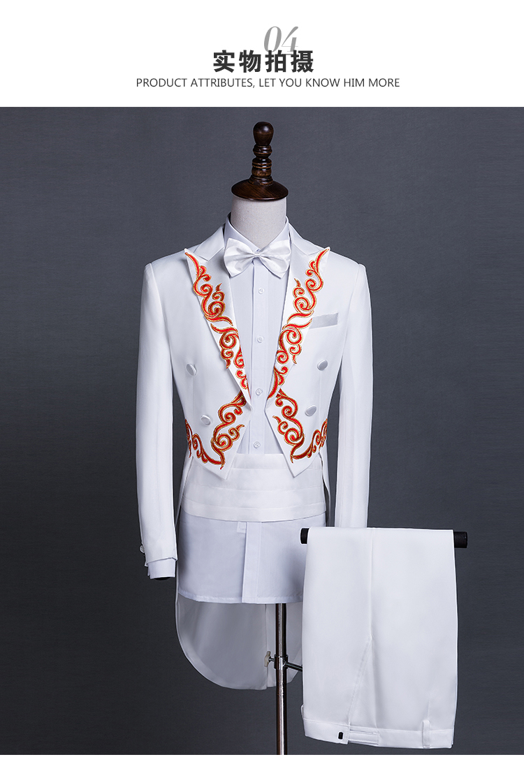 Tuxedo nam tự tu sân khấu nhạc trưởng trang phục người lớn ca sĩ chủ trang phục phù hợp với trang phục nam blazer nam