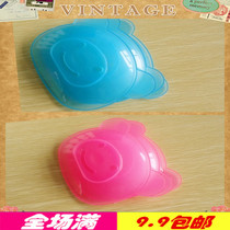 Full 9 9 Korean bear soap box soap box handmade soap brown fruit soap box drain box soap dish