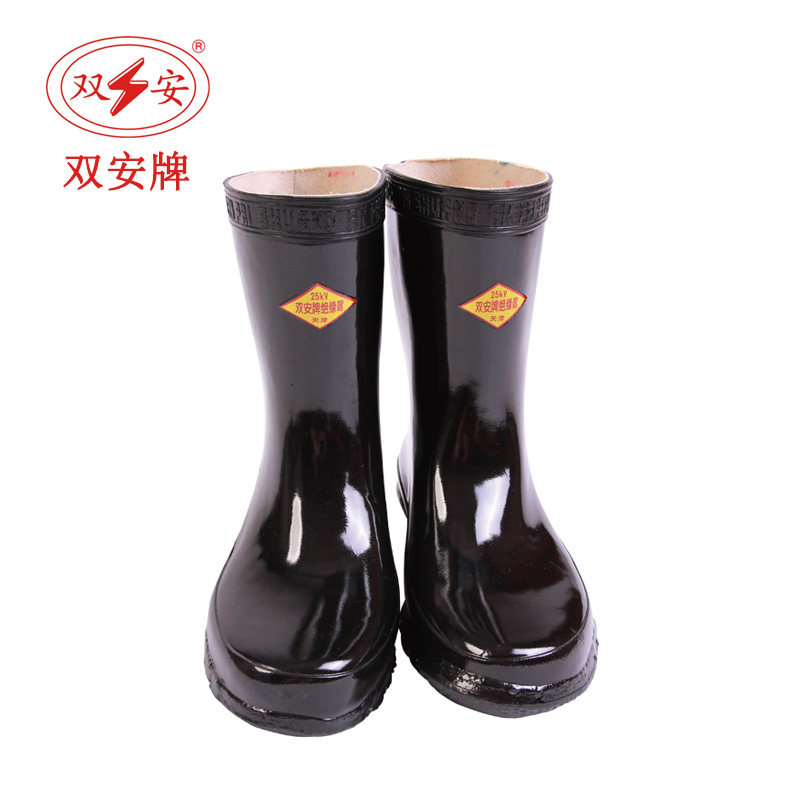 Double Amber Cards 25kv Insulation Boots Half Cylinder Resistant High Pressure High Cylinder Boots Electrics Labor rubber Rain boot Shoe Distribution Room
