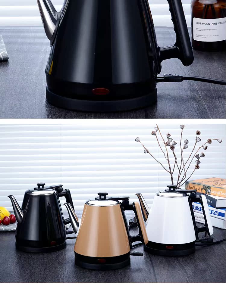 bình đun siêu tốc mini Thép không gỉ 304 miệng dài ấm đun nước điện đôi chống cặn cách nhiệt nồi nhanh đun sôi nước bong bóng tay tự động tắt nguồn - ấm đun nước điện mua ấm siêu tốc