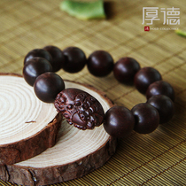 Engraving Pu Zhaocai | Indian small leaf red sandalwood handstring mens feng shui jewelry manual transfer Buddha beads