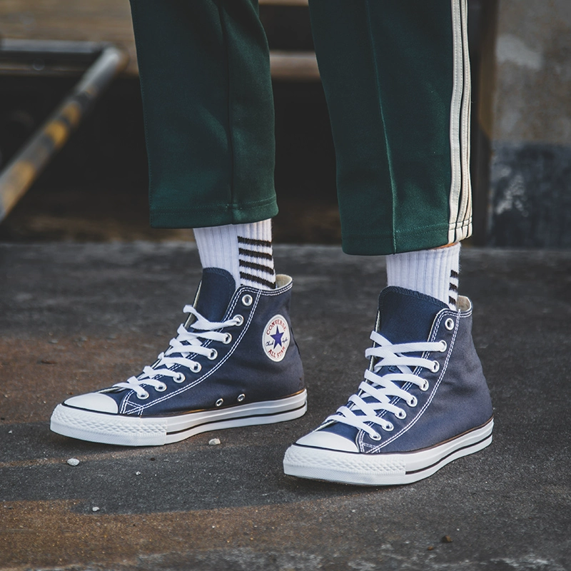 Converse Converse All Star retro thường xanh nam và nữ giày vải cao cấp vài đôi M9613C-9622C - Plimsolls