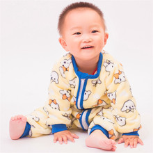 秋冬儿童防踢被法兰绒连体睡衣