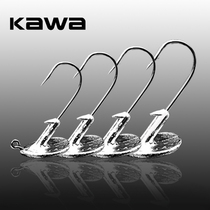 KAWA tumbler anti-hanging bottom Luya lead head hook Soft bait upright jumping bottom bass Mandarin fish upturned mouth hook Blood trough hook