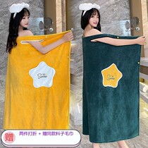 80-220 catty can be worn with wrap-around absorbent bathrobe bath towels without dropping Mao-in-house female harnesses for a 100-variant bath dress