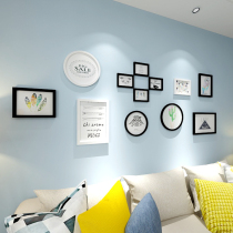 Wash photo frame combination Hanging wall Photo wall Living room background wall Photo wall decoration free hole solid wood photo frame