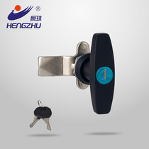 Hengzhu cabinet lock MS101-1-1 black hand lock power distribution cabinet door lock electric cabinet door lock factory direct
