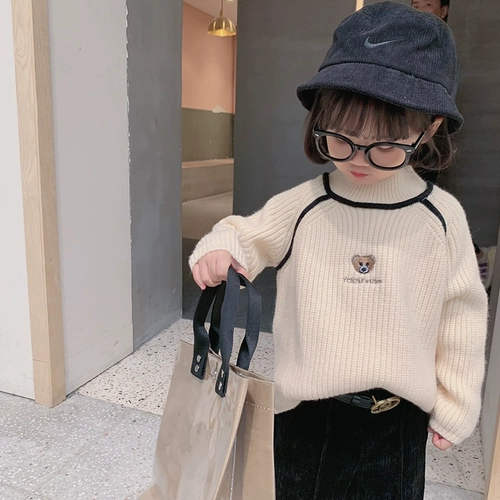 Детский мультяшный трикотажный свитер, пуховик, детская одежда, коллекция 2021