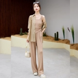 Весенняя летняя одежда, рубашка для отдыха, штаны, комплект, защита от солнца, 3 предмета, в западном стиле