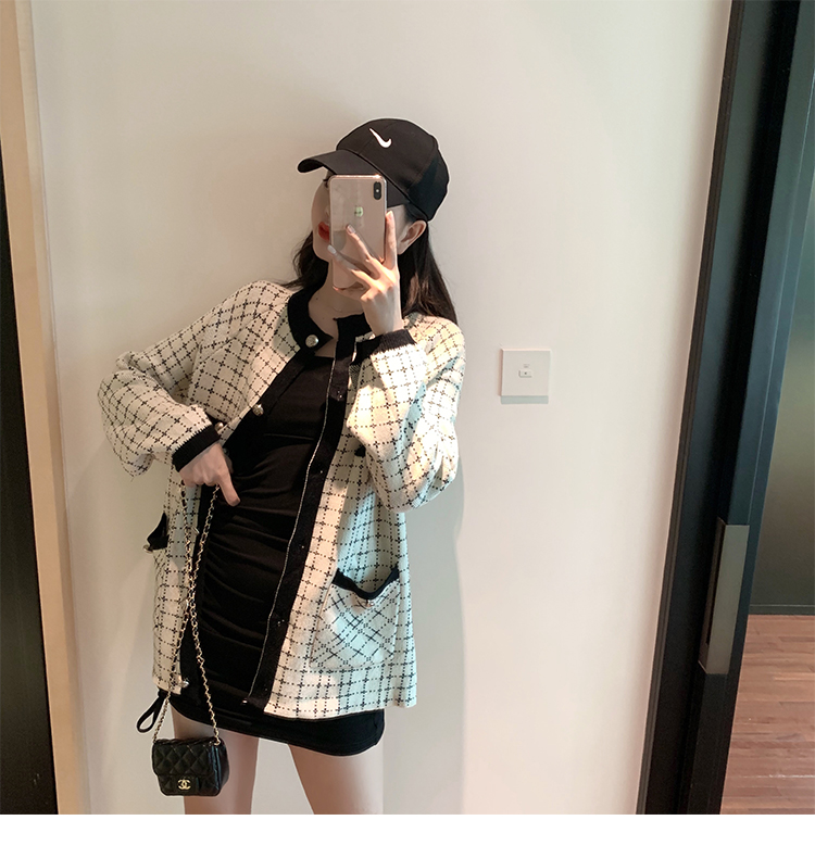VK旗艦店 韓國風小香風格紋氣質單品外套