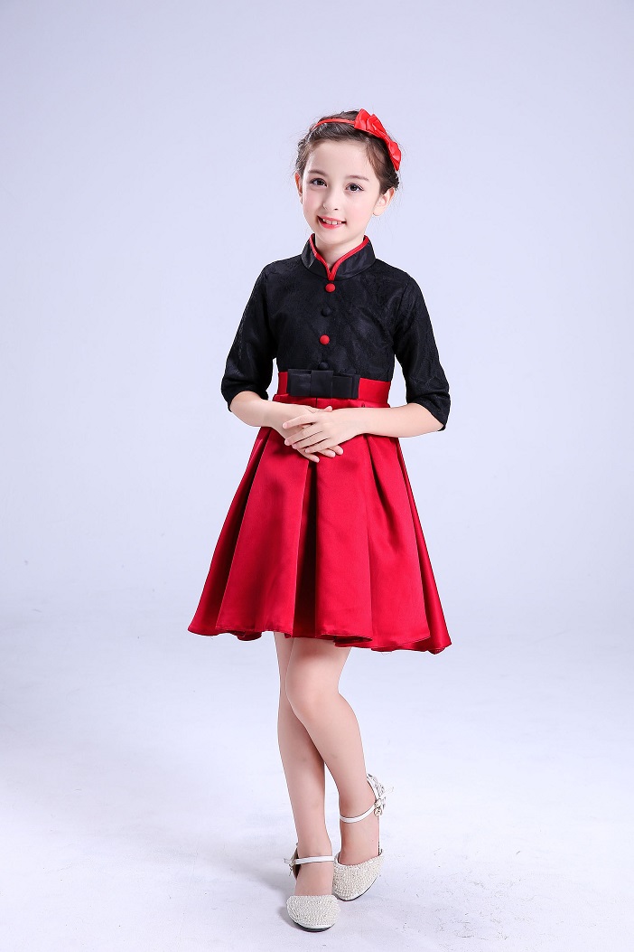 Ngày tết nam nữ sinh trang phục học sinh tiểu học học sinh trung học cơ sở hợp xướng đọc trang phục thi trang phục biểu diễn mùa thu đông đầm trẻ em cao cấp