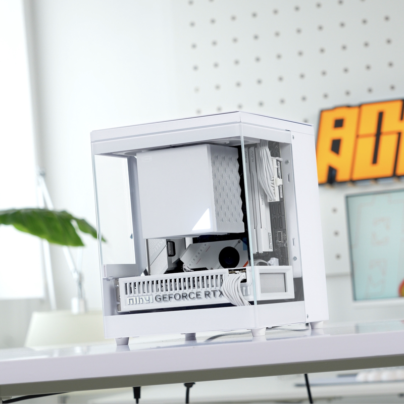 Feiyuan Fy-01 Desktop Sea-View Computer Case Itx Small Case Pure White Independent Quick Release Full Side Transparent