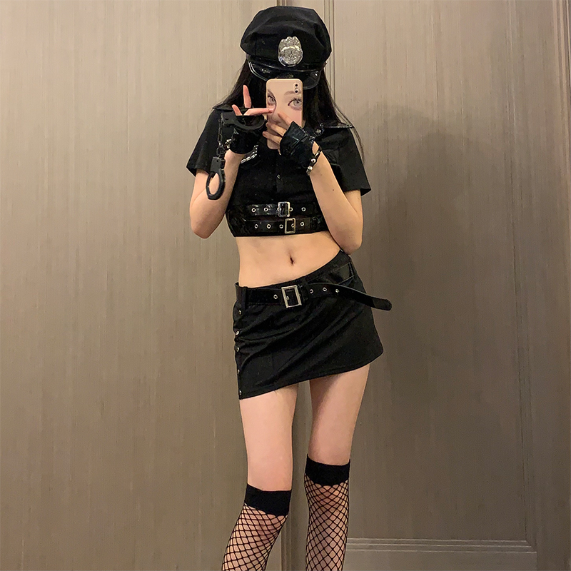 Cosplay sexy flying little police kit American style uniform seduction spicy female instructor role play cosplay suit