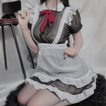 Japanese cute bow maid uniform sexy nightclub bar performance COS sexy maid dress